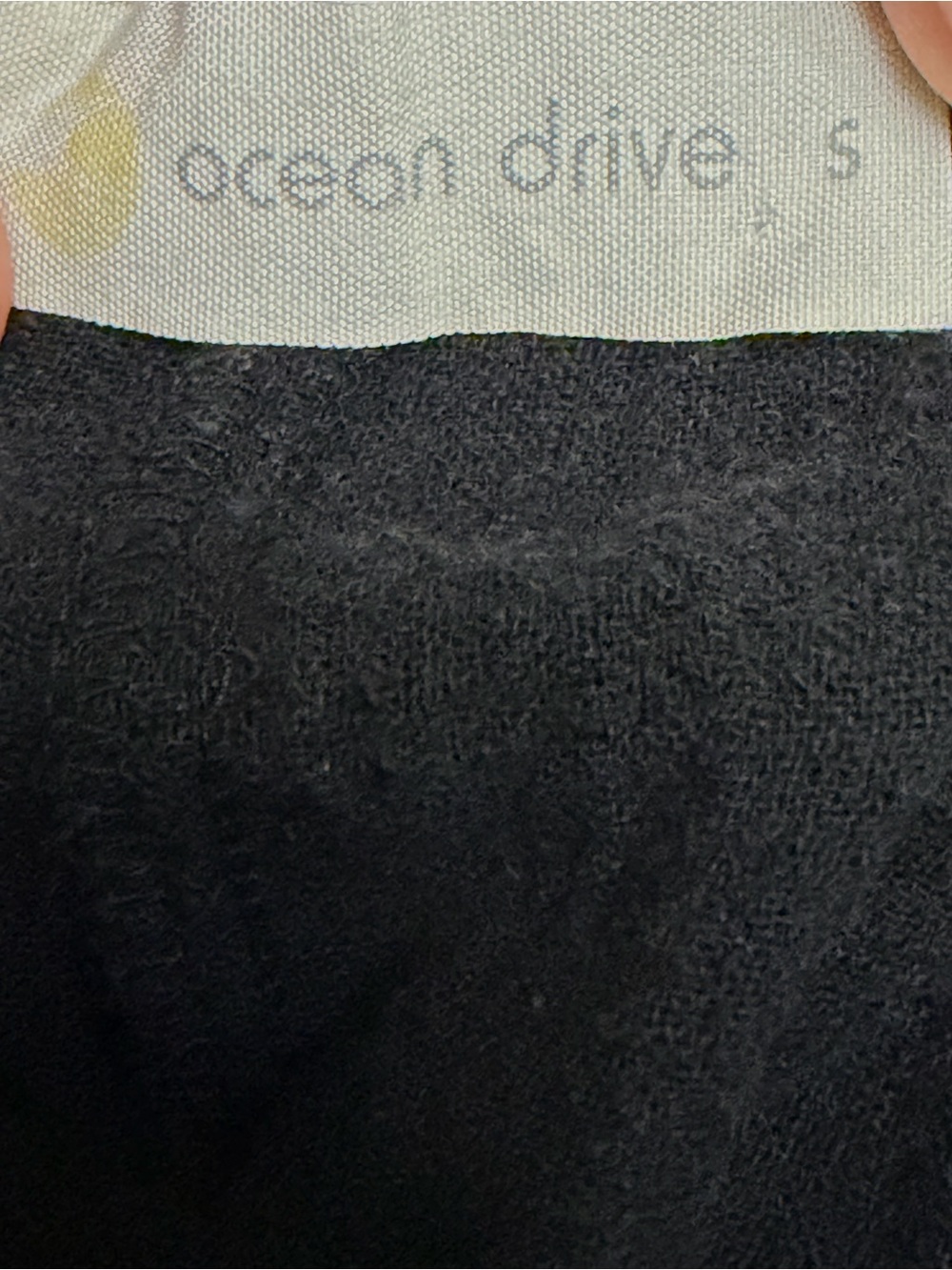 Ocean Drive Washed Black Drawstring Textured Joggers with White Cord Small - Picture 7 of 8